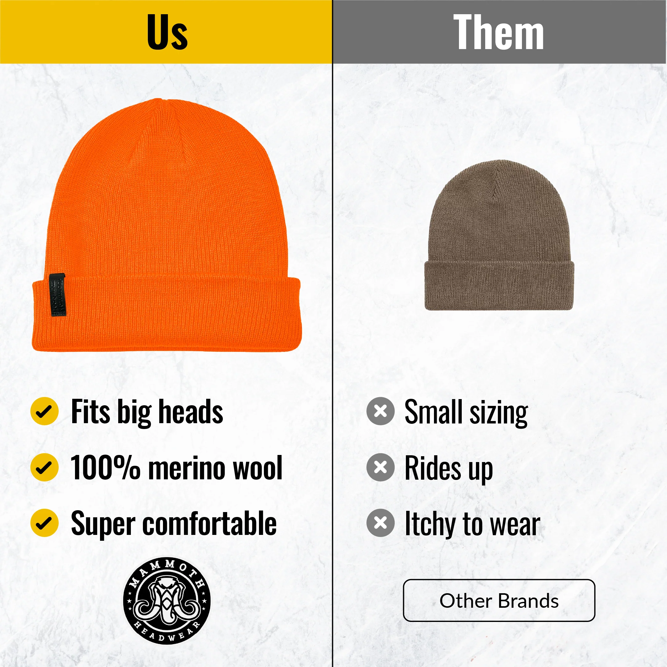 Classic Merino Beanie - Hunter Orange - Image 4