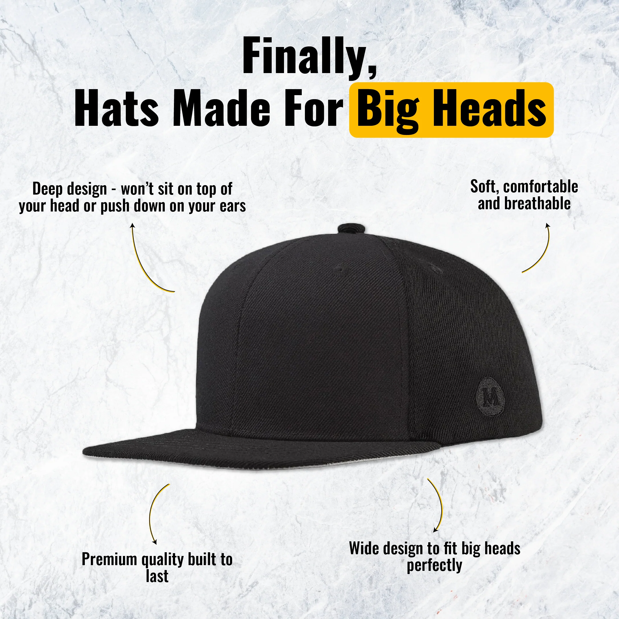 Blank Snapback - Black - Image 9
